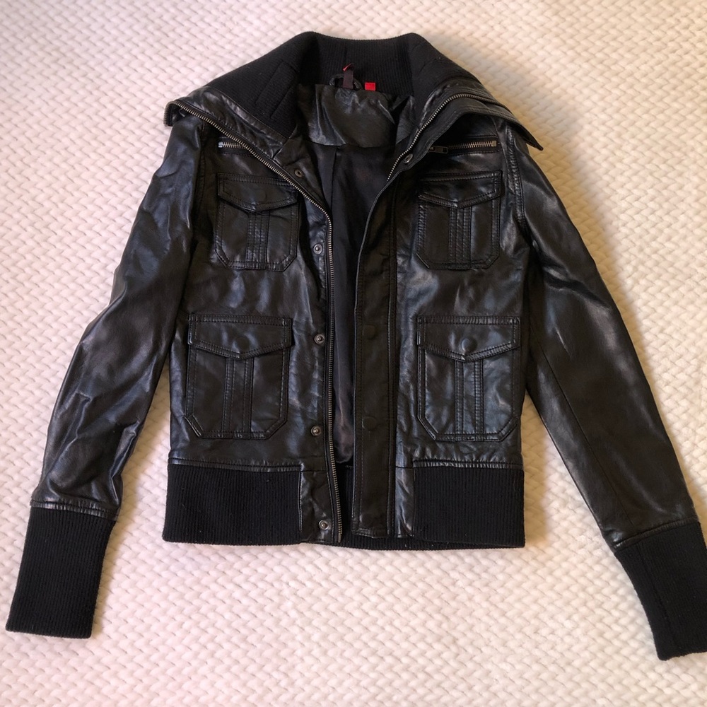 Faux Leather Moto Jacket